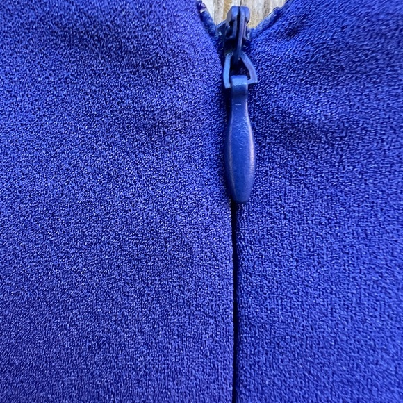 NYC NEW Royal Blue Front Tie Ruched Dress Women’s Medium - Picture 13 of 13